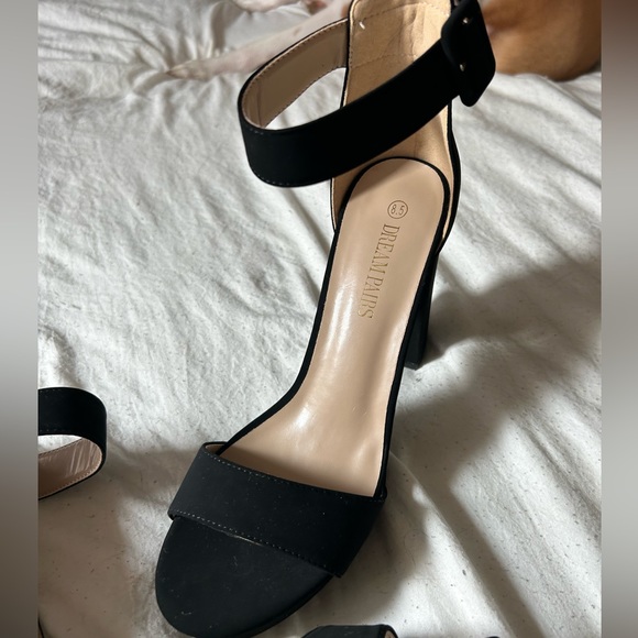 Brand new matte black heeled sandals - Picture 2 of 3